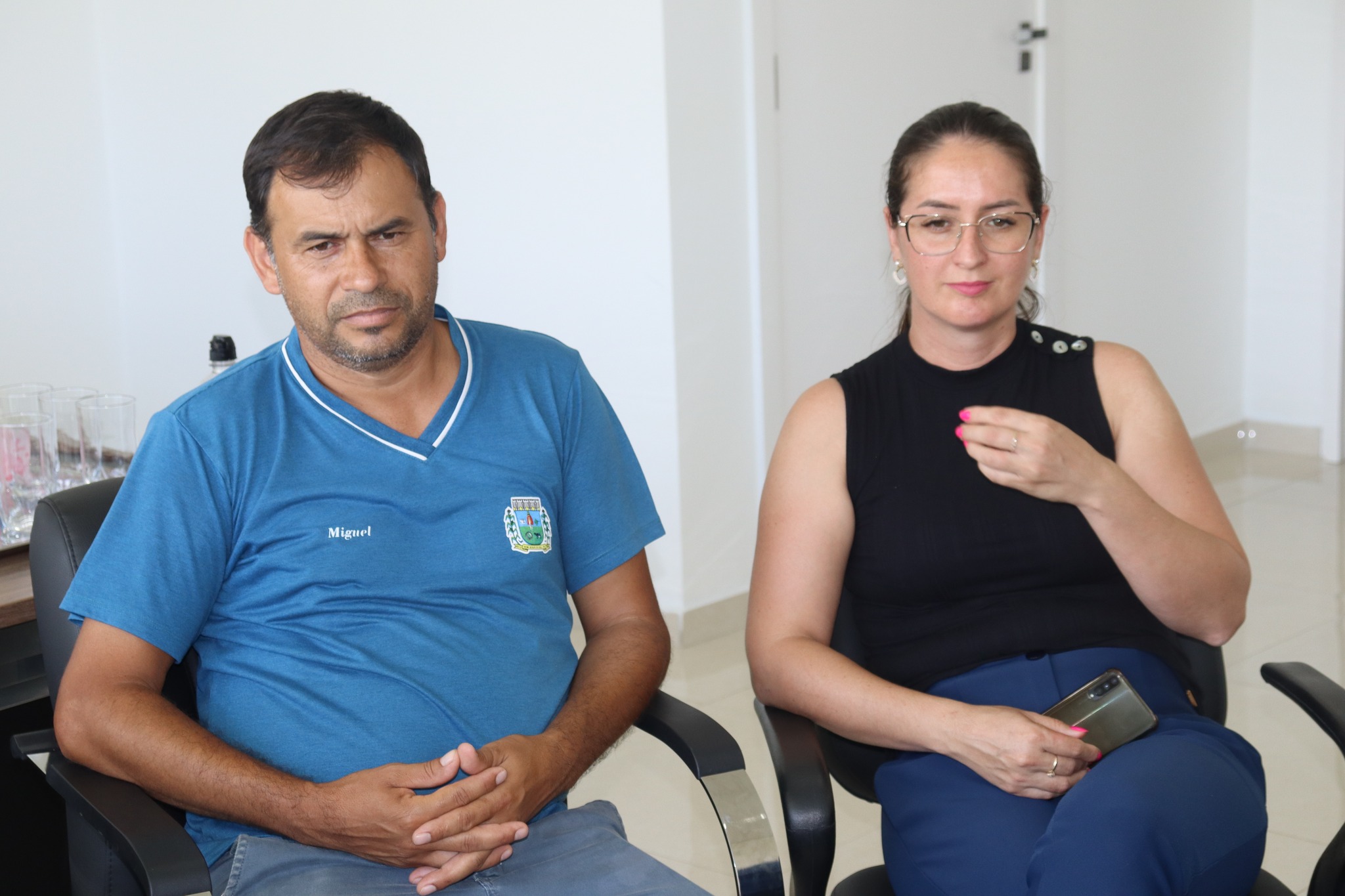 Presidente da Câmara de Vereadores, Miguel Muniz participa de reunião com Prefeito Helio Surdi